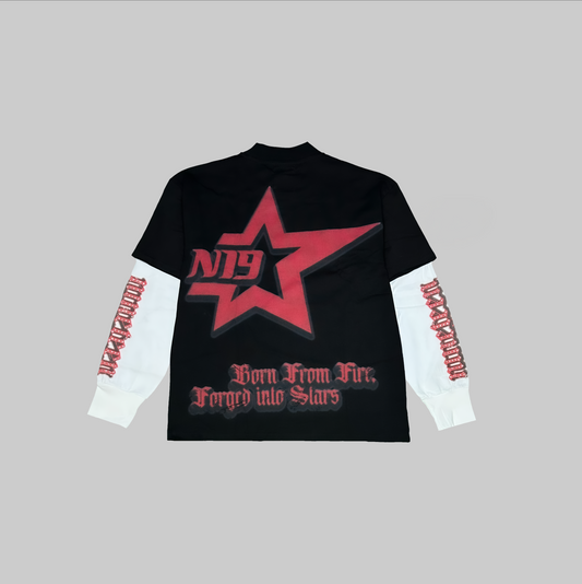 Long Sleeve Oversized Red